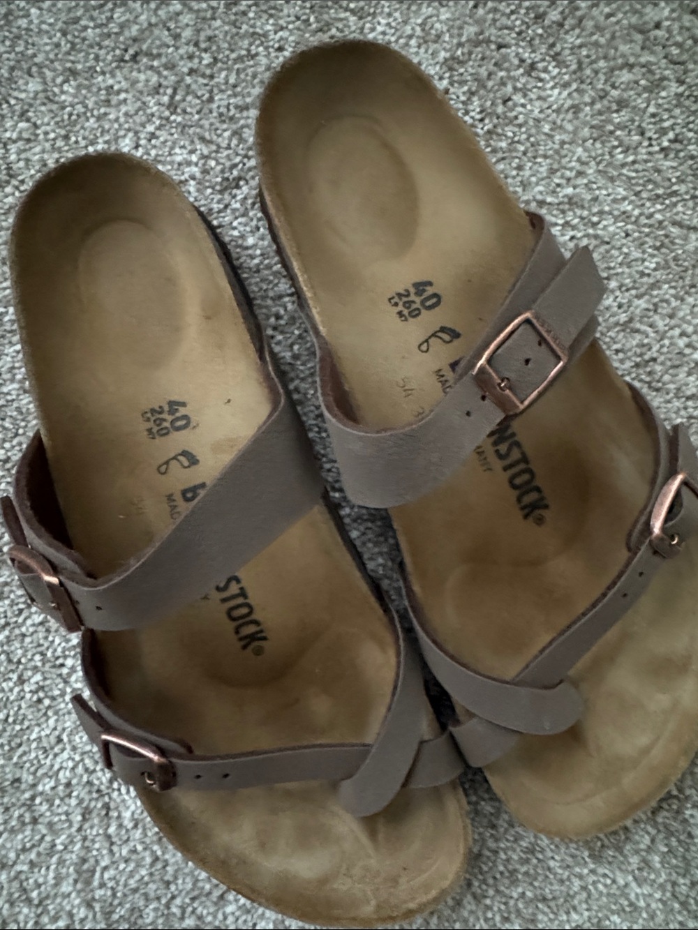 Birkenstock Brown Leather Sandals 40EU - Picture 2 of 3